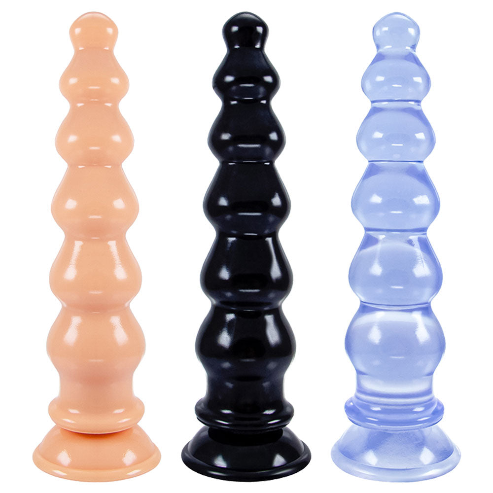 Giant Anal Beads Silicone Dildos - Soft Huge Dildo Butt Plug with Big Suction Cup
