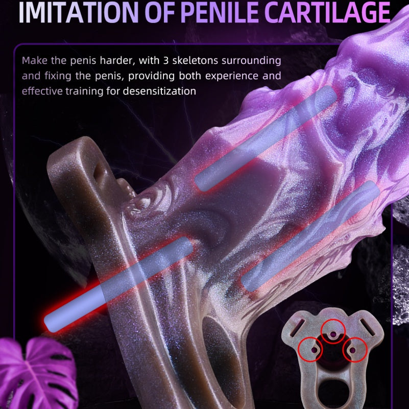 Blossom Crown Fantasy Penis Sleeve – Internal Skeleton Silicone Cocksleeve Male Sex Toy