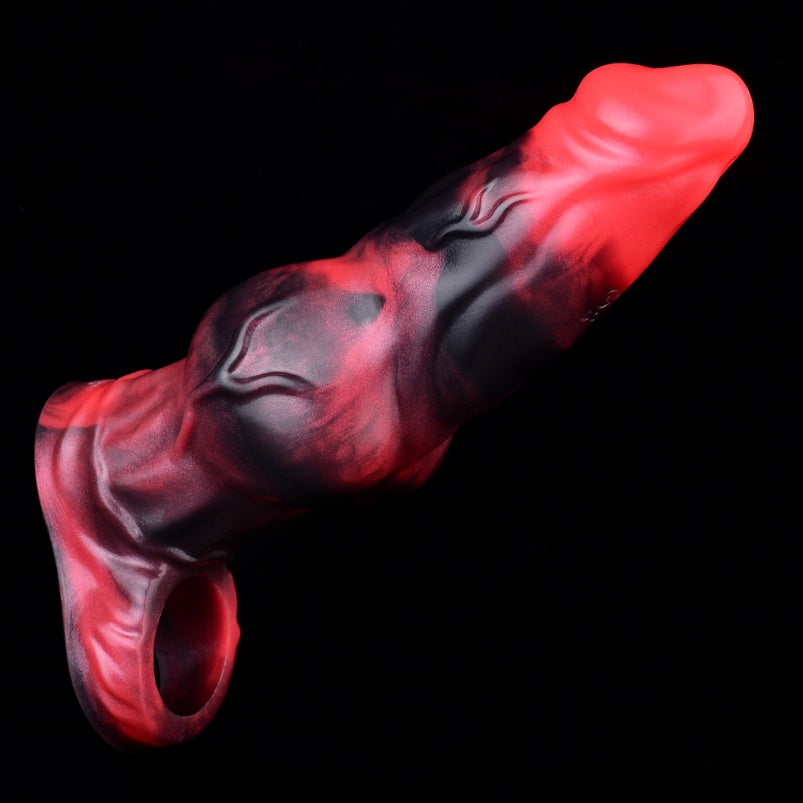 Fantasy Vibration Penis Extender – Silicone Cock Sleeve Engineered to Combat Erectile Difficulties