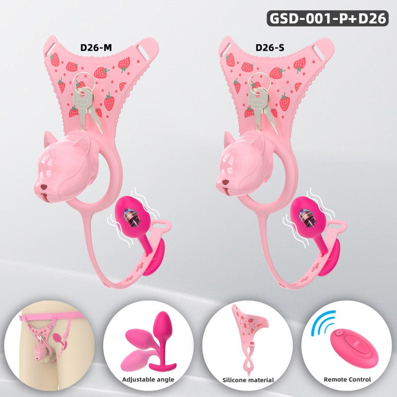 Puppy Head Chastity Cage Set with Underwear & Plug-GSD Series