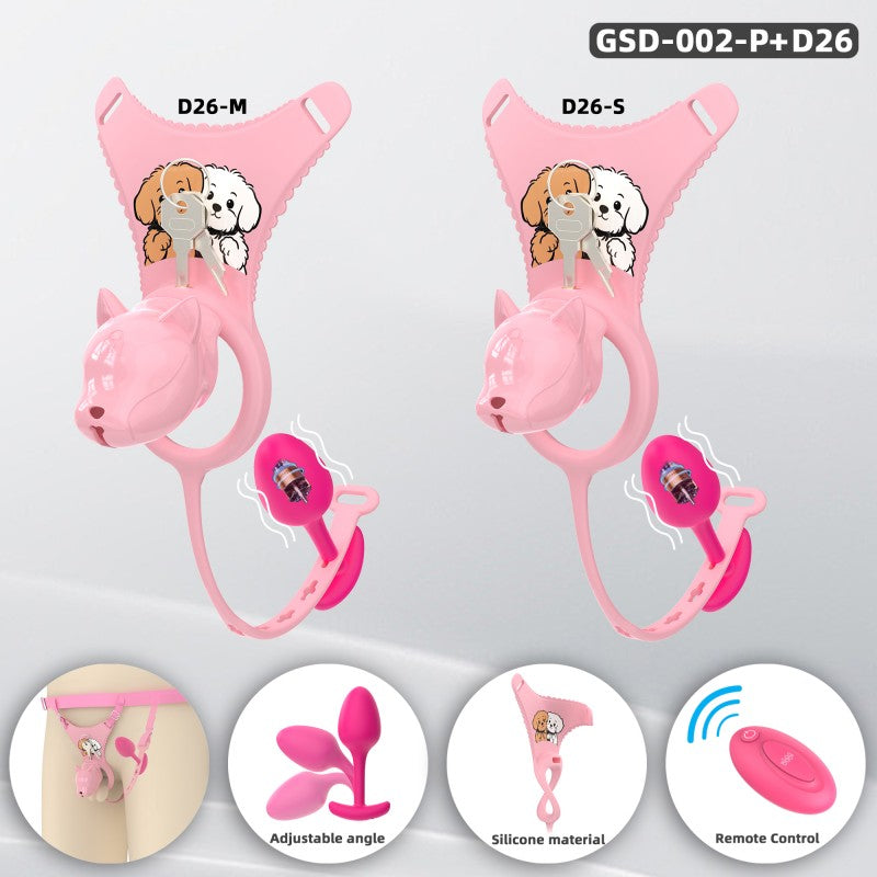 Puppy Head Chastity Cage Set with Underwear & Plug-GSD Series