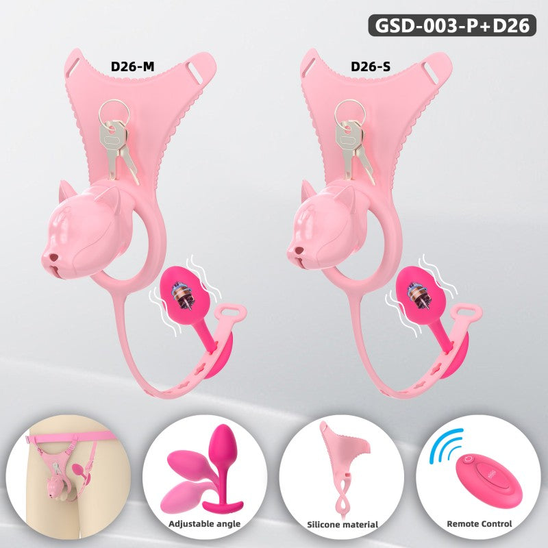 Puppy Head Chastity Cage Set with Underwear & Plug-GSD Series