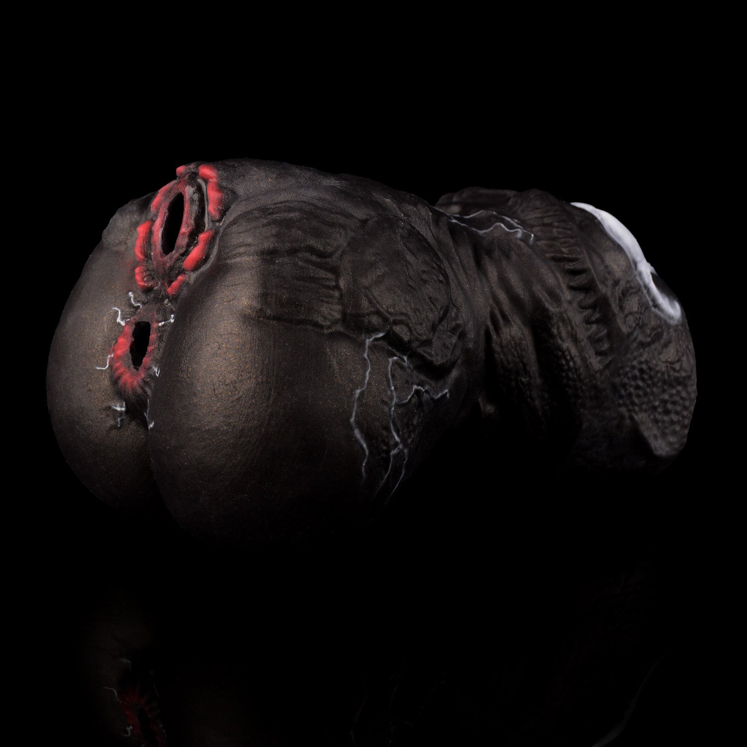 Alien Torso Fantasy Pocket Pussy – Venom Symbiote Dual-Channel Silicone Masturbator for Male Sex Toys