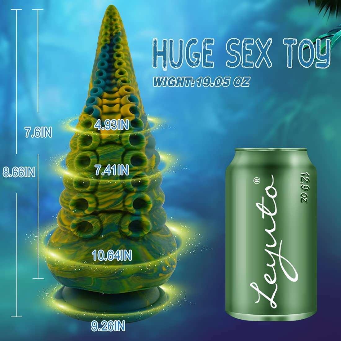 Jungle Exotic Dildo - 8.7‘’ Huge Dildos Tentacledildo Anal Orgasm with Premium Silicone