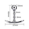 Metal Butt Plug - Stainless Steel Anal Ball Wearable Panty Sex Toys