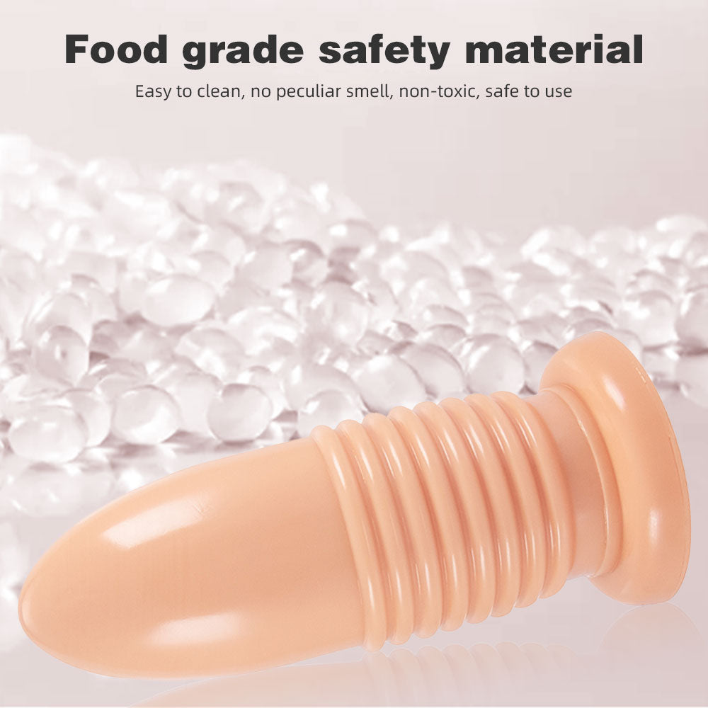 Big Bullet Anal Dildo Butt Plug - Soft Suction Cup Hands-free Sex Toys for Women Men