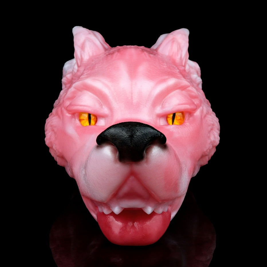 Spirit Fox Luna Wolf Head Pocket Pussy | Platinum Silicone Blowjob Stroker