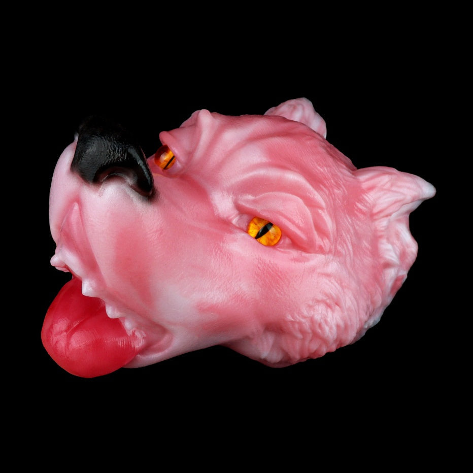 Spirit Fox Luna Wolf Head Pocket Pussy | Platinum Silicone Blowjob Stroker