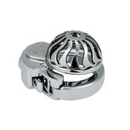 Metal Chastity Cage for Men with Invisible Button Lock – Dome Design, 6 Adjustable Sizes, Ventilated Open Structure