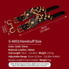 Golden Spike Leather Sexual Handcuffs – Extreme Restraints Bettie Bondage Strap-on BDSM Toys