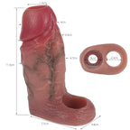 4 Inch Hollow Realistic Enlarged Male Penis Sleeve with Ring - Tarisss Sex Toy Store