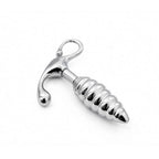 4 Sizes Metal Ribbed Butt Plug Anchor Base Anal Trainer - Tarisss Sex Toy Store
