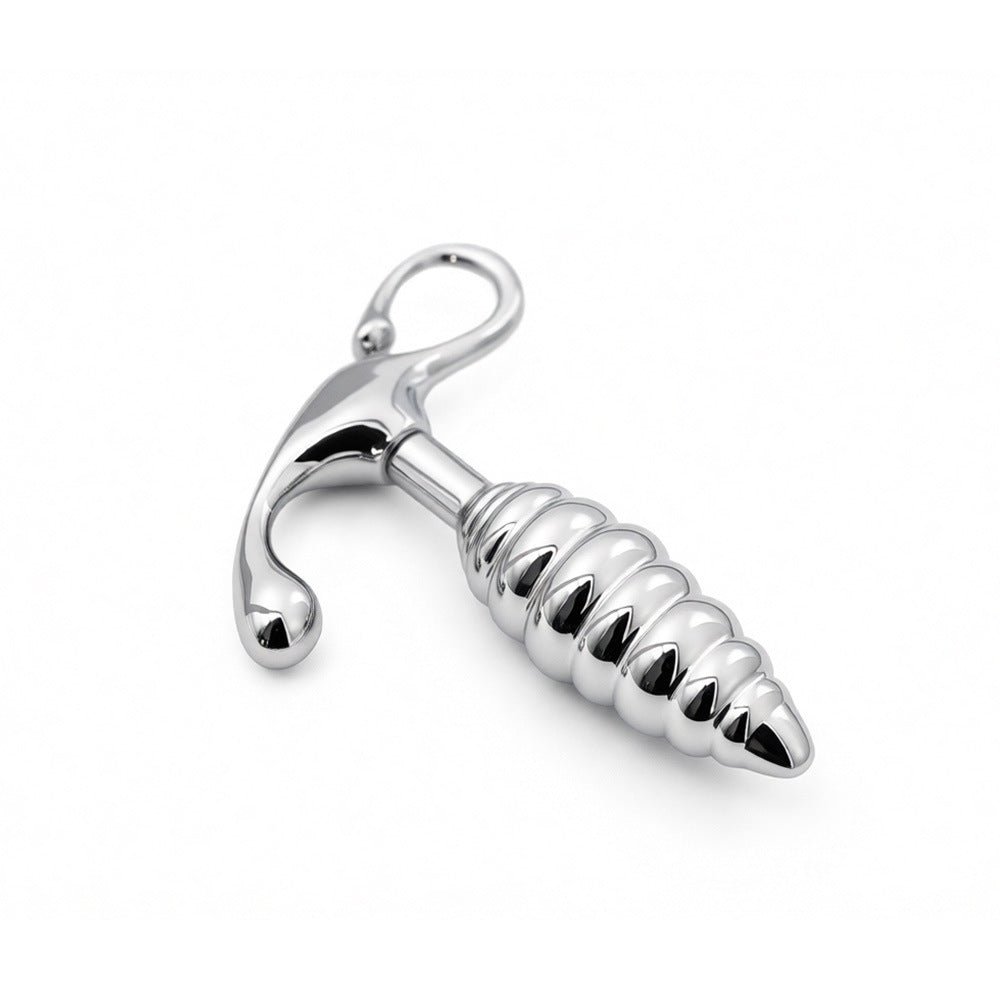 4 Sizes Metal Ribbed Butt Plug Anchor Base Anal Trainer - Tarisss Sex Toy Store