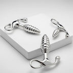 4 Sizes Metal Ribbed Butt Plug Anchor Base Anal Trainer - Tarisss Sex Toy Store