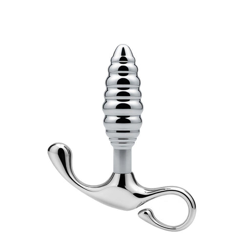 4 Sizes Metal Ribbed Butt Plug Anchor Base Anal Trainer - Tarisss Sex Toy Store