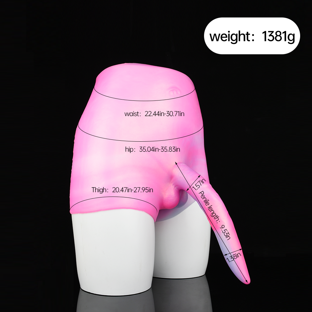 High Waisted Wearable Dildo Pants - Strap On Deer Whip Fantasy Dildos Pegging Sexuality