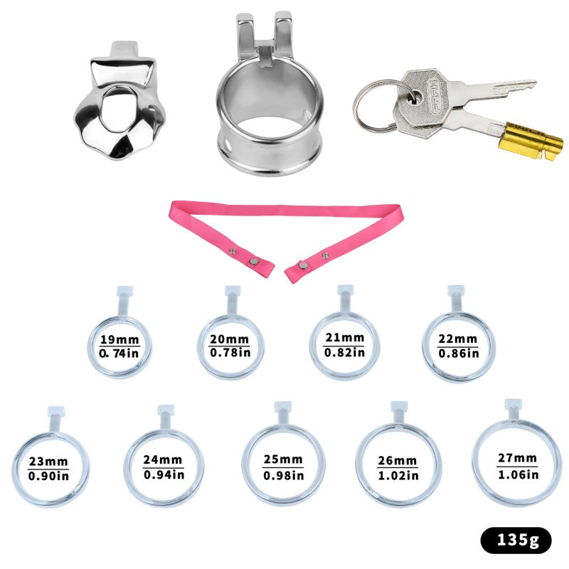 No Ball Ring Chastity Cage 2.0 Stainless Steel Glans Locking Male Chastity Device for Long-Term Comfortable Wear