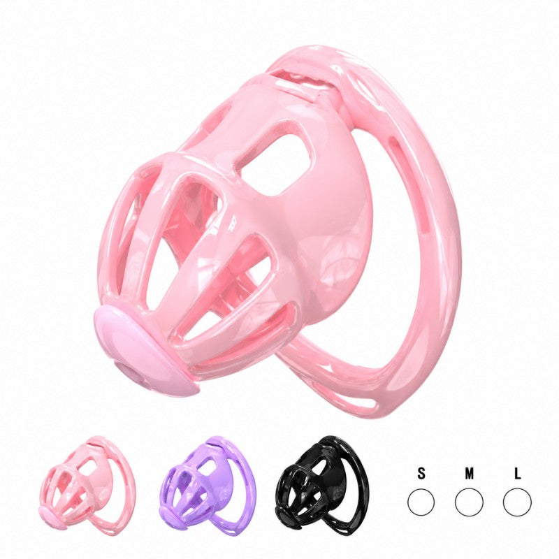 Hollow Design Chastity Cage | Adjustable Ring Locking Device with Harness Strap (D2)