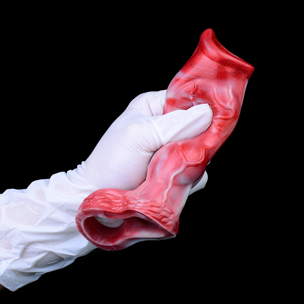 Hyena Squirting Penis Sleeve Sheath - Fantasy Cockring Delay Trainer Extender Male Sex Toy
