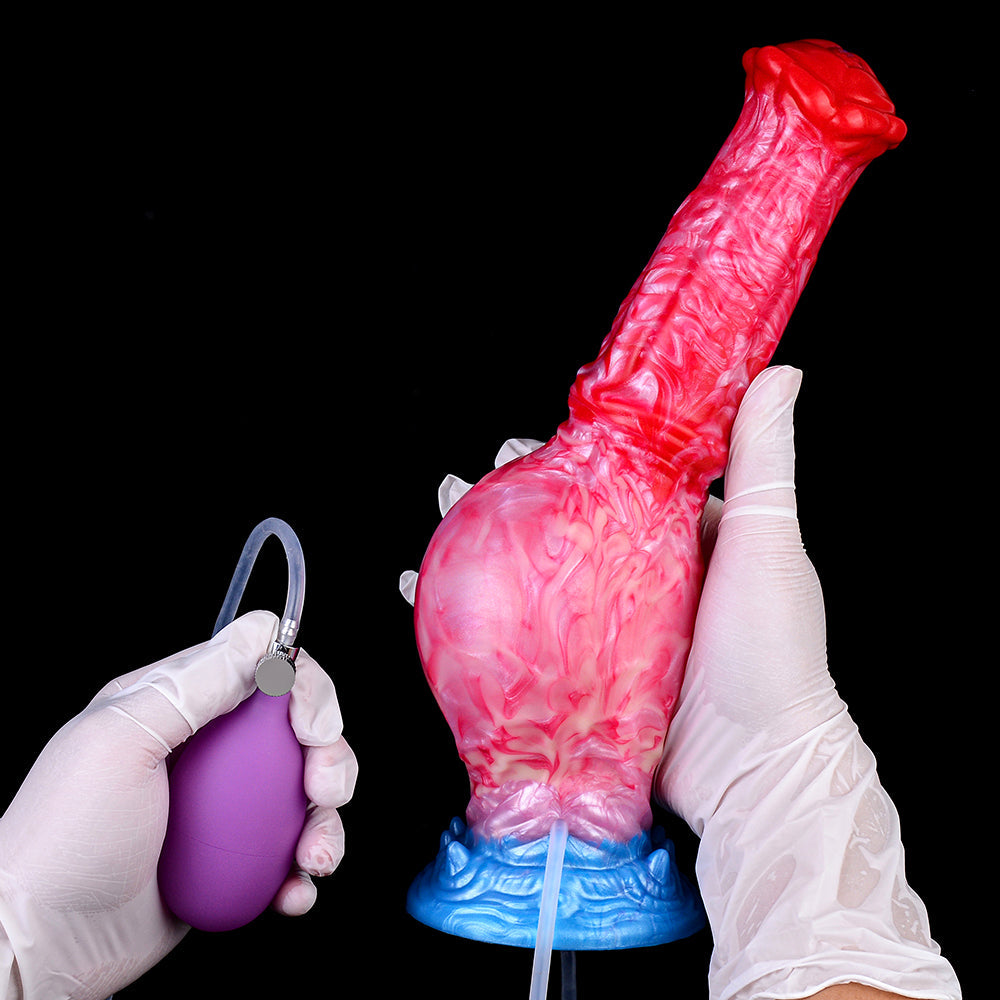 Ejaculating Inflatable Monster Dildo Large Butt Plug - Fantasy Horsedildo Prostate Massager Milk