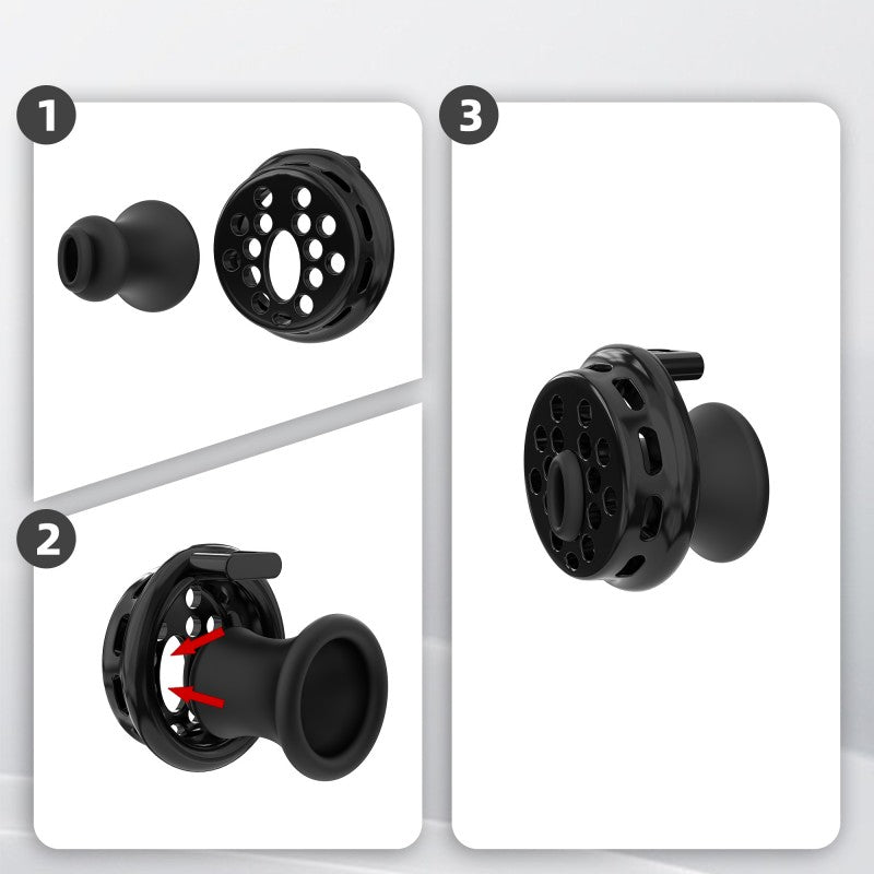 Flat Head Silicone Chastity Harness with Vibrating Plug & Remote Control-GSD Series