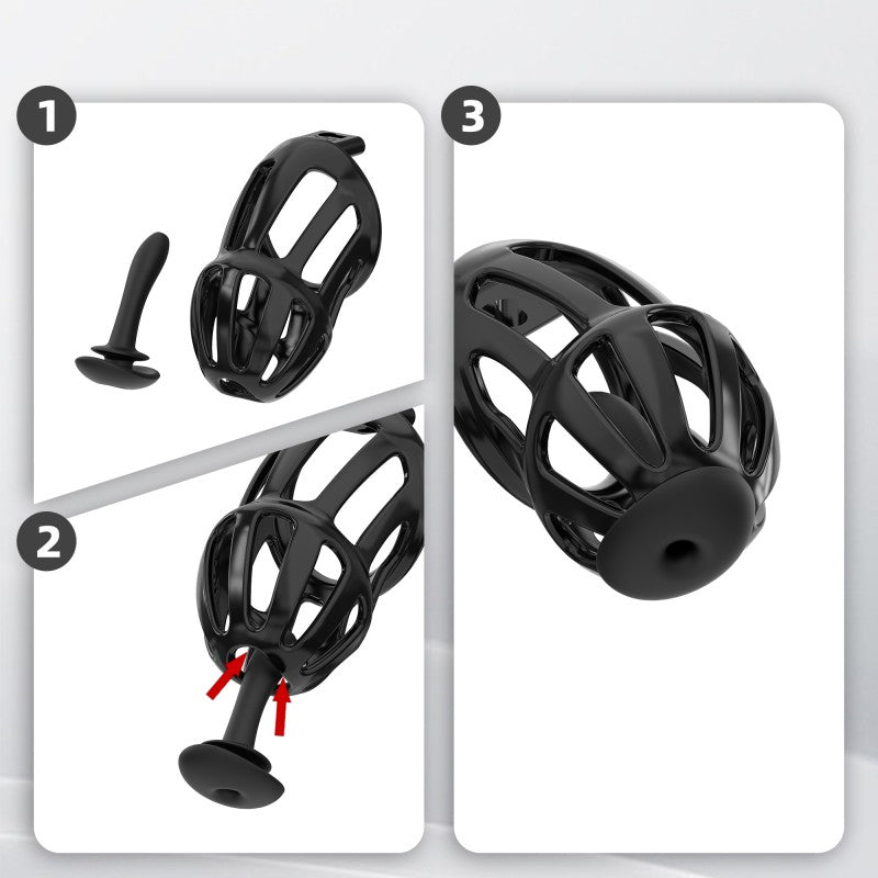 Modular Silicone Chastity Cage System | Remote Control Vibration & Adjustable Wearable Design (GSD D2)
