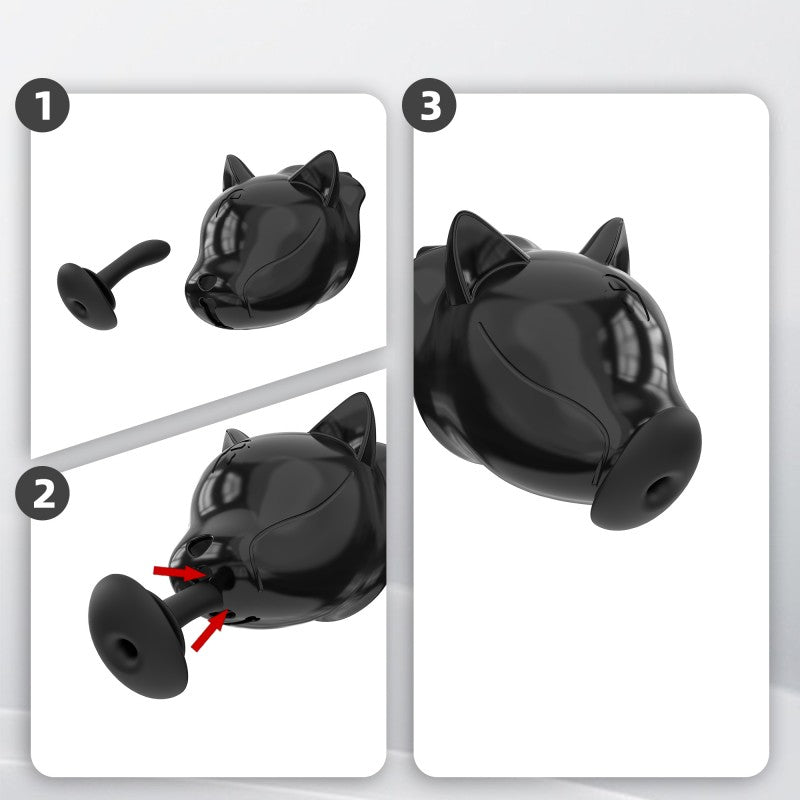 Puppy Head Chastity Cage Set with Underwear & Plug-GSD Series