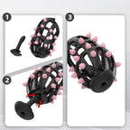 Spiked Chastity Cage Harness Set with Remote Vibrating Anal Plug GSD