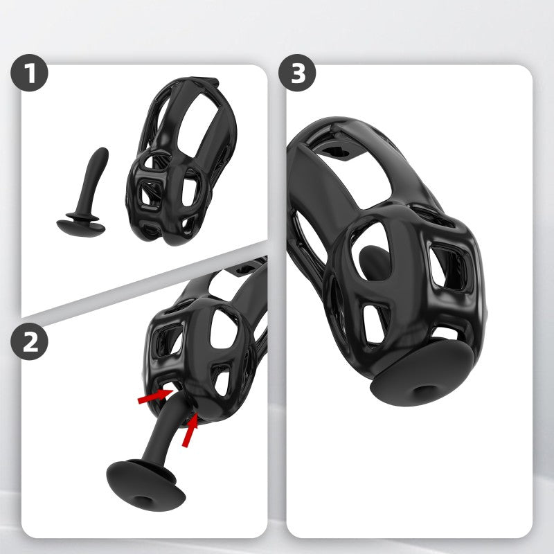 Upgraded Cobra Chastity Cage With Underwear & Plug – Complete Locked Set GSD Series