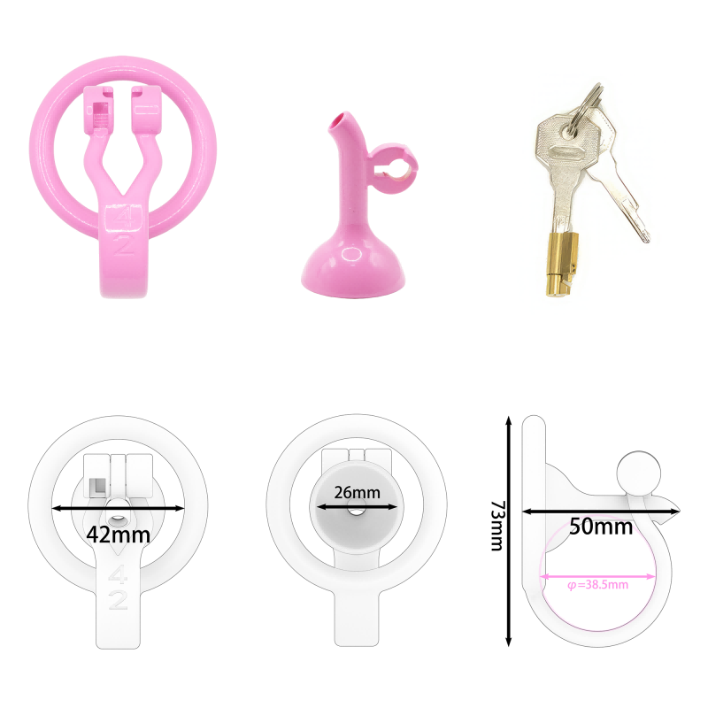[2.0 Upgrade] Inverted Male Chastity Cage with Optimized Extended Urethral Tube – Ergonomic Stealth Design