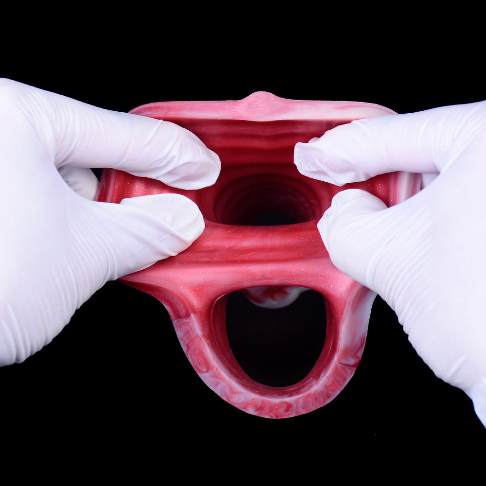 Hyena Squirting Penis Sleeve Sheath - Fantasy Cockring Delay Trainer Extender Male Sex Toy