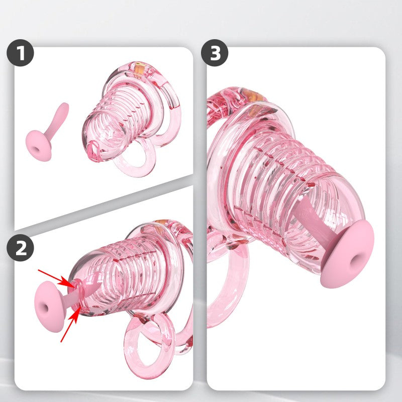 Transparent Flexible Chastity Cage with Stretchable Design （R6）