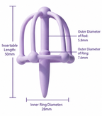Soft Silicone Wearable Cage-Style Plug, Secure Fit Design