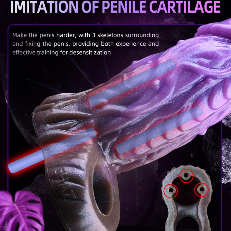 Purple Silicone Penis Extender – Bionic Experience for Ultimate Endurance and Length