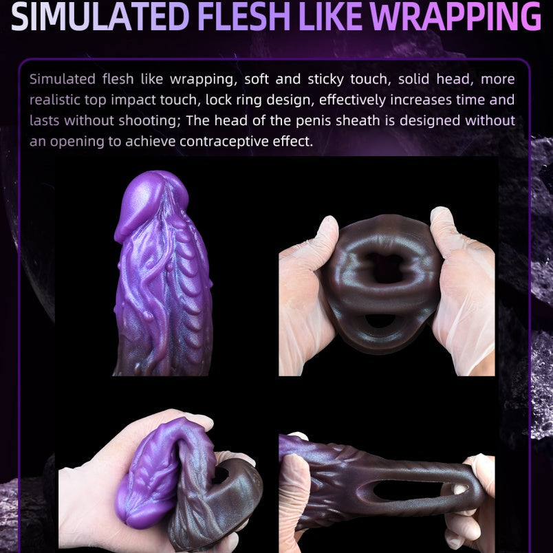 Purple Silicone Penis Extender – Bionic Experience for Ultimate Endurance and Length
