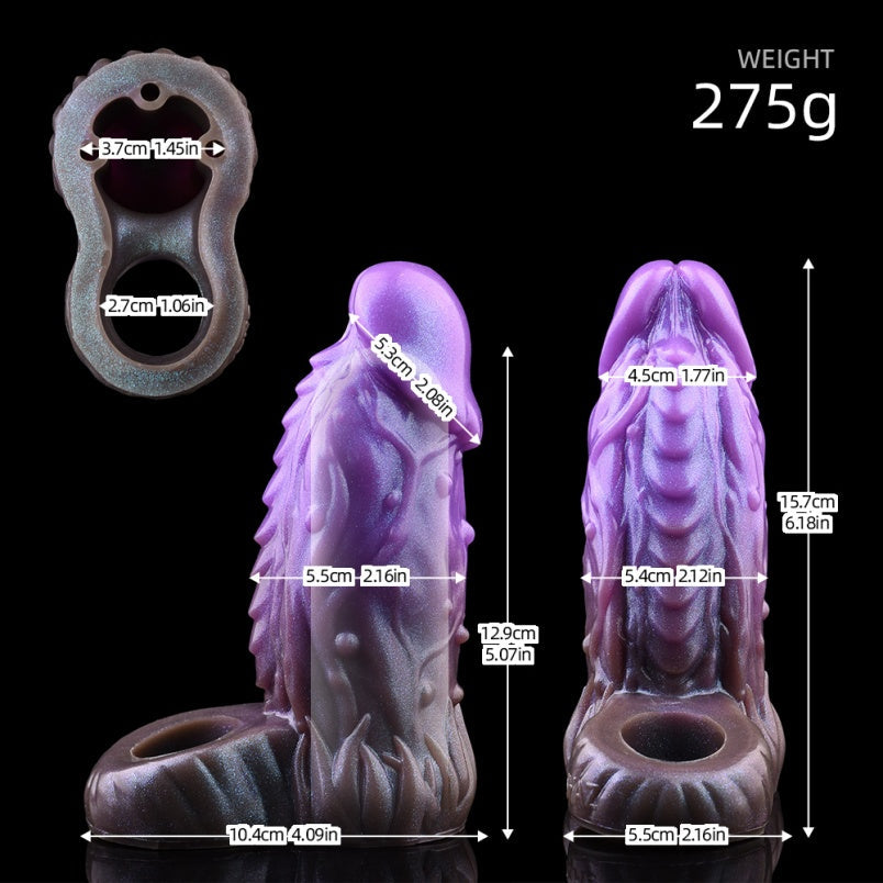 Purple Silicone Penis Extender – Bionic Experience for Ultimate Endurance and Length