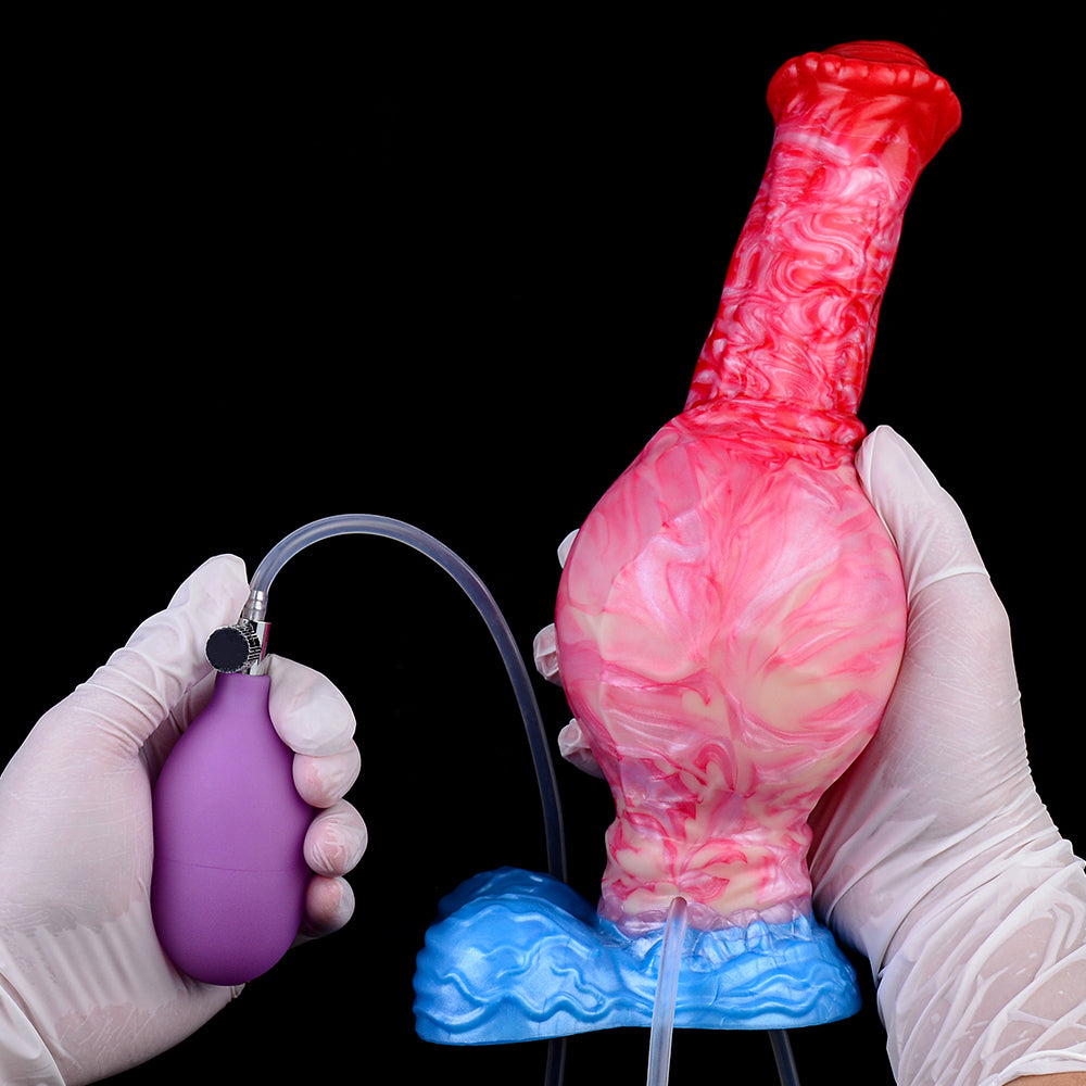 Inflatable Squirting Horse Dildo - Fantasy Monsterdildo Anal Sex Toys for Women Masturbation