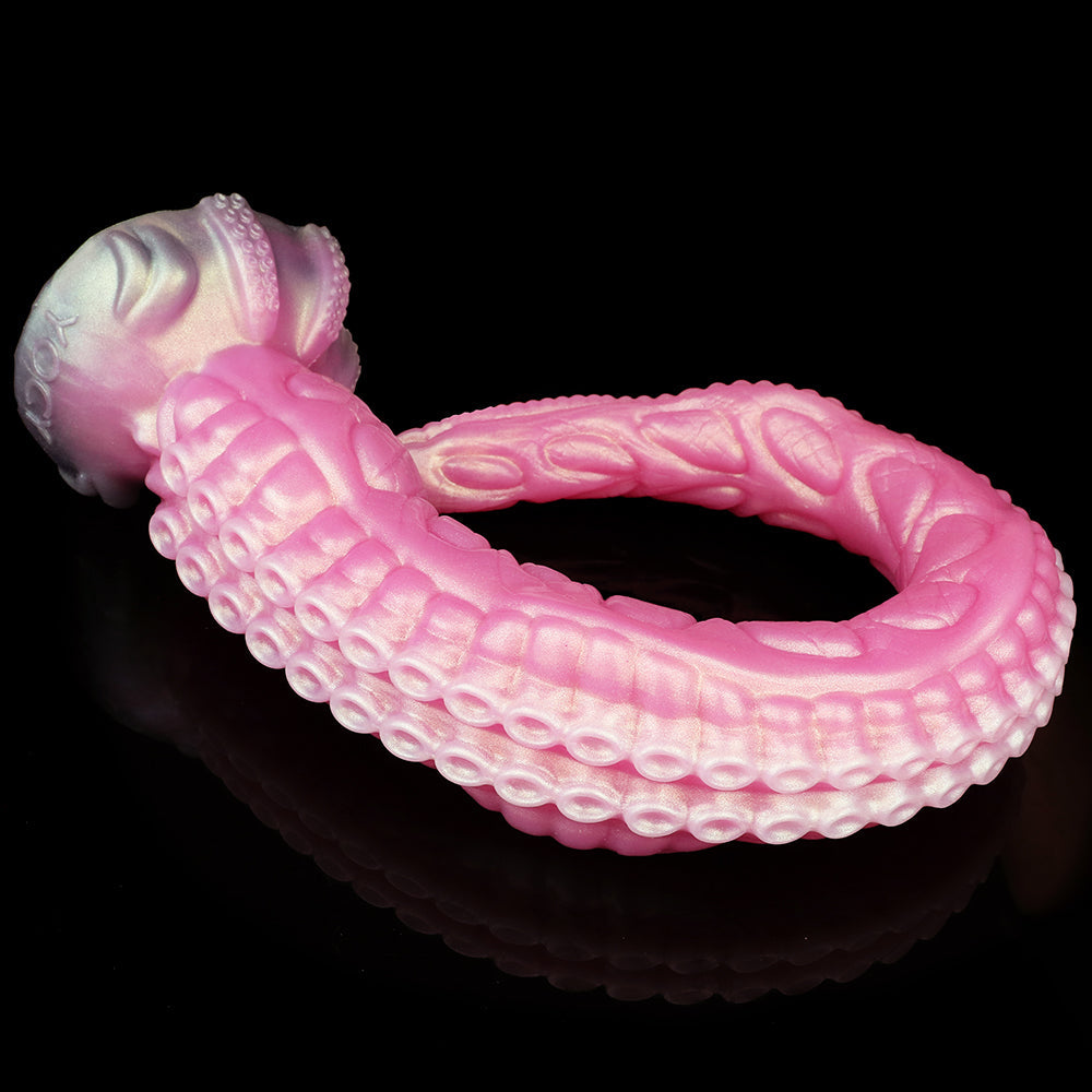 Platinum Silicone Tentacle Dildo – Fantasy Pink Big Suction Cup Sex Toys | S to XXL 25 Inch Sizes