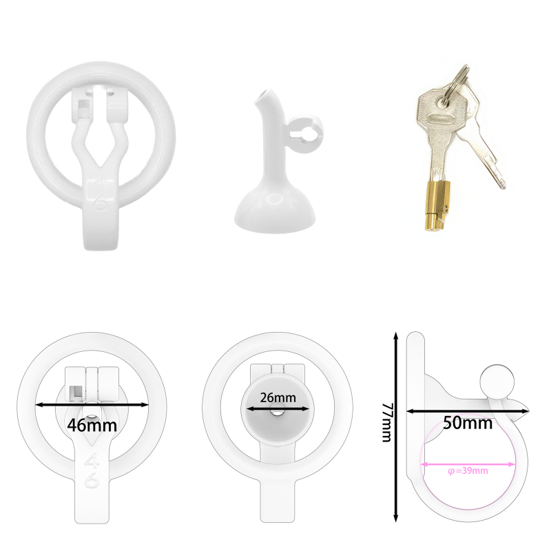 [2.0 Upgrade] Inverted Male Chastity Cage with Optimized Extended Urethral Tube – Ergonomic Stealth Design
