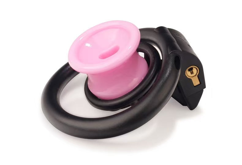Inverted Mini Chastity Cage – Micro Male Chastity Cage | 3D Printed Resin | Shrink Training & Concealment | 3 Sizes + Hidden Lock