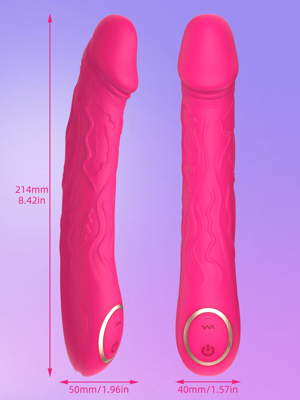 Classic Vibrator Female Sex Toys - G Spot Realistic Vibrating Dildo for Woman