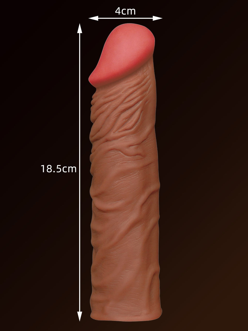 Realistic Cock Sleeve Condom Male Sex Toys - Life Size Penis Sheath Premium Enlarger