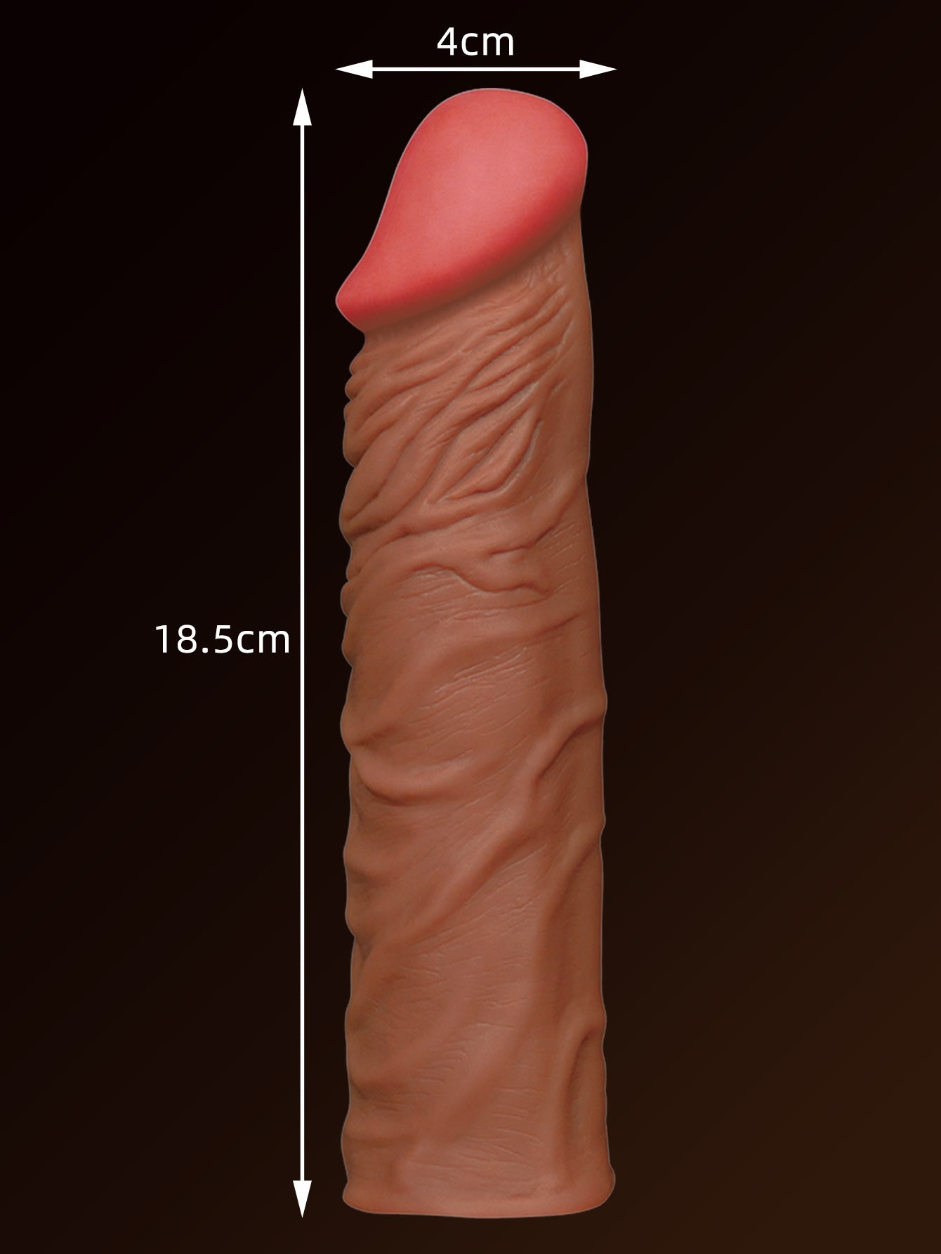 Realistic Cock Sleeve Condom Male Sex Toys - Life Size Penis Sheath Premium Enlarger
