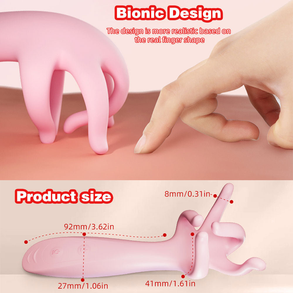 Finger Vibrator Sex Toys for Women - Realistic Pink Breast Vaginal Prostate Massager Novelty Gift