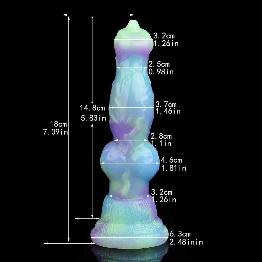 Fantasy Dogdildo Butt Plug - Colorful Monster Knotted Dildo Anal Sex Toy for Women Masturbation