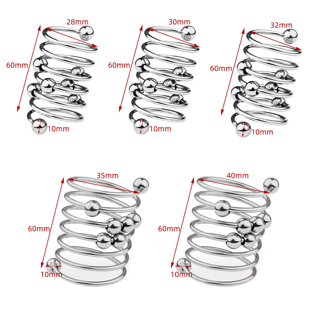 Stainless Steel Cock Rings - Metal Beads Penis Massage Delay Ejaculation Sex Toys for Men