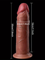 Women Realistic Dildo - Lifelike Skin Sliding Foreskin Anal Dildo Testicles Penis Sex Toys
