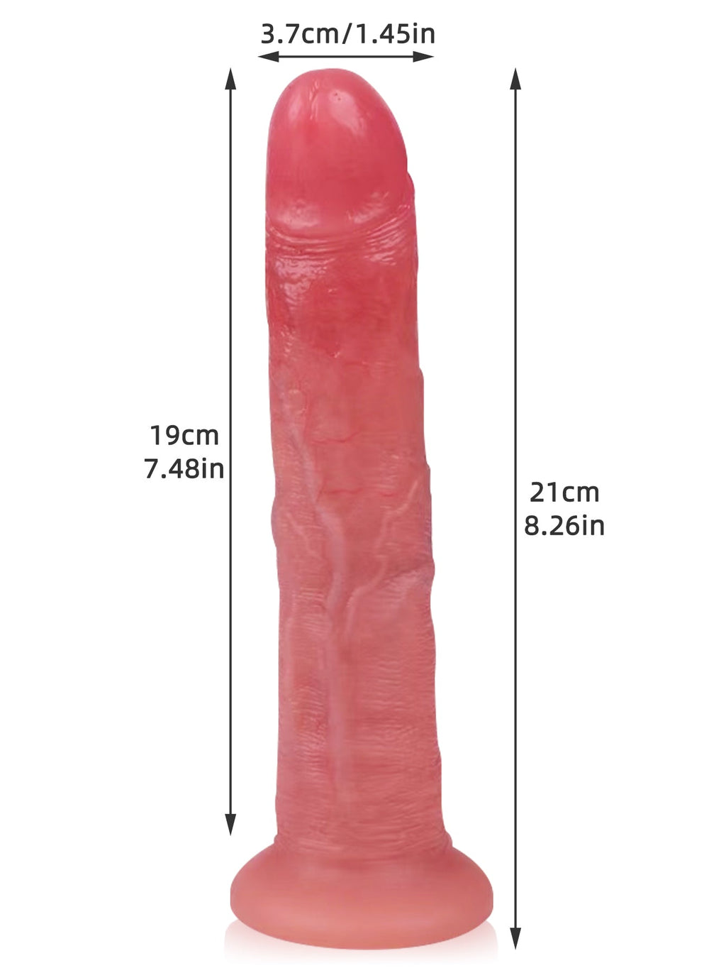 Silicone Realistic Dildo Butt Plug - 8 inch Anal Dildos Sex Toys for Women