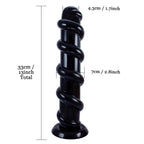 13 inch Long Knotted Dildo - Huge Anal Dildo Female Sex Toys Suction Cup Hands Free Play