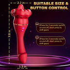 Big Mouth Tongue Clit Stimulator Anal Dildo Rose Toy - Double Clitoral Vibrator G Spot Prostate Massager